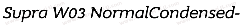 Supra W03 NormalCondensed字体转换